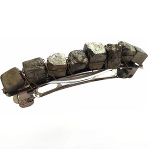 Authentic Pyrite “Fools Gold” Hair Barrette Clip
